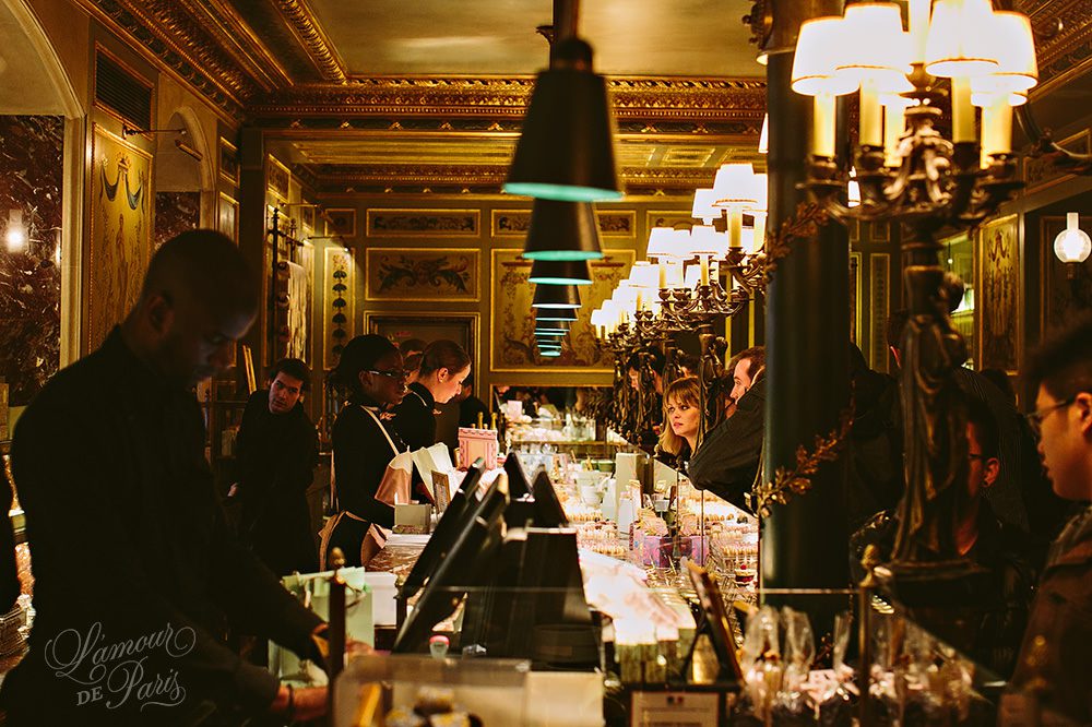 Laduree macaroon shop on the Champs Elysees in Paris