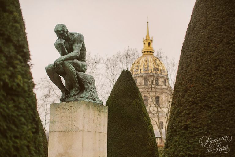 Le Penseur the Thinker in the Rodin sculpture garden in Paris