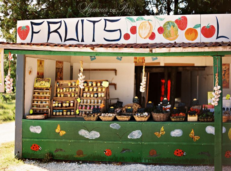 Delicious fresh fruit straight from the farmer's market in France