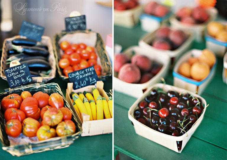 Delicious fresh fruit straight from the farmer's market in France