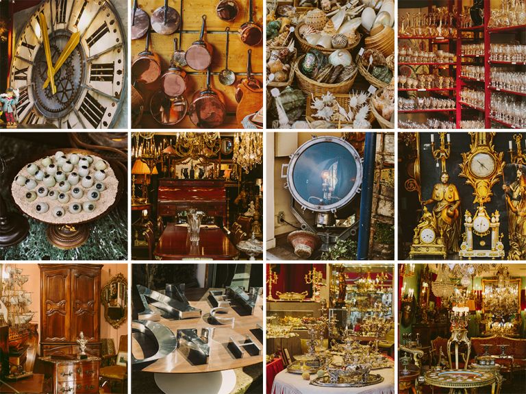 Antique shopping at the Marché aux Puces de Saint-Ouen in Paris, Europe's largest flea market