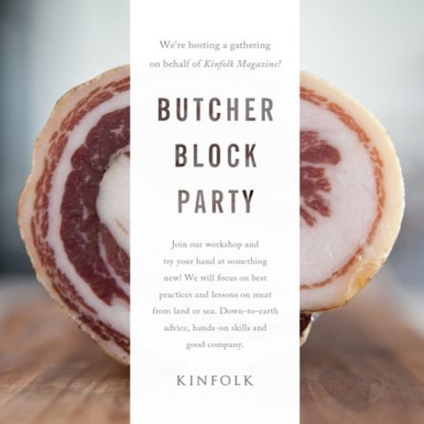 kinfolk dinner butcher block party paris