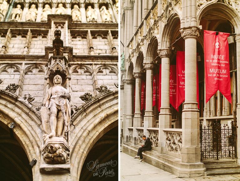 Town Hall and other architecture on the Grand Place in Brussels, Belgium