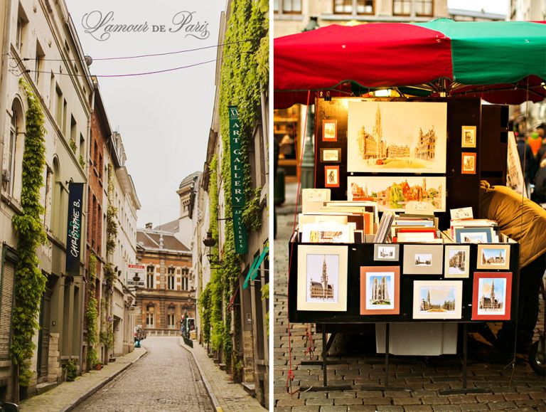 Souvenir art in Brussels, Belgium