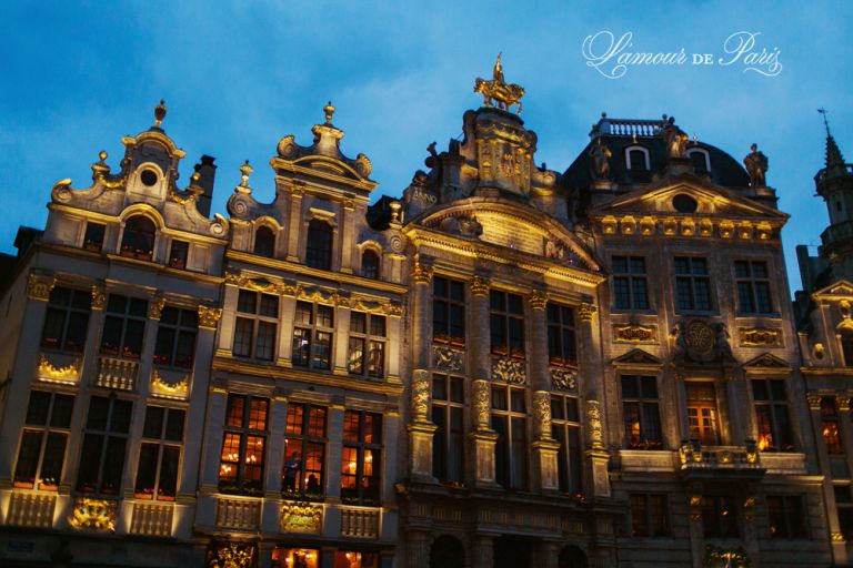 Architecture on the Grand Place in Brussels, Belgium