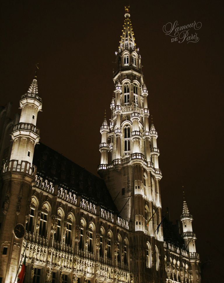 Town Hall and other architecture on the Grand Place in Brussels, Belgium
