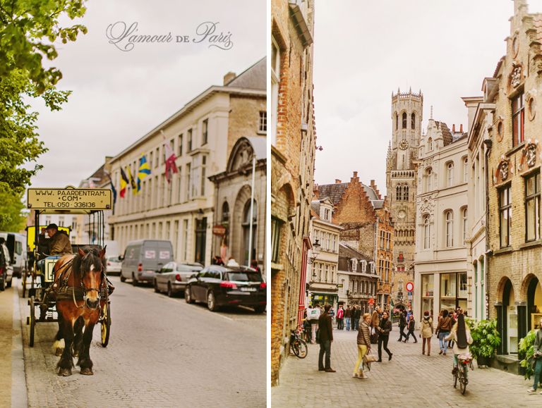 Street in Brugge or Bruges, Belgium