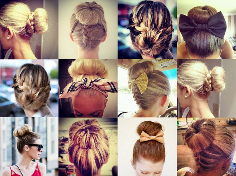 sock bun hairstyles