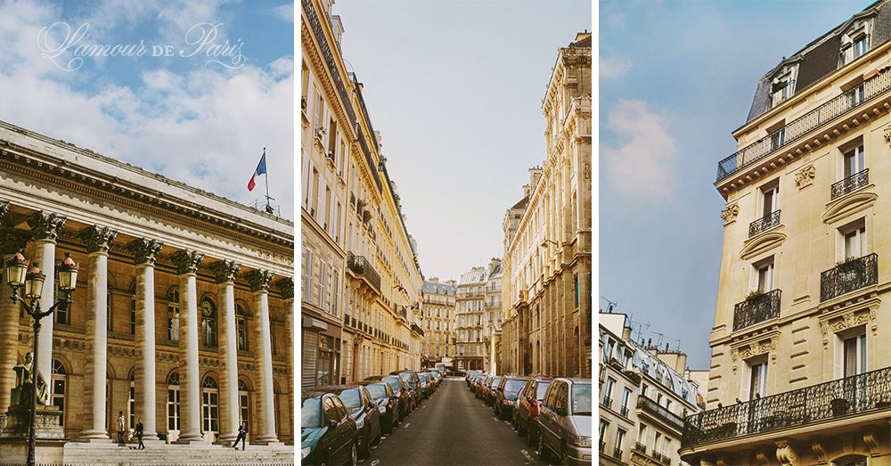 Paris architecture against a blue sky