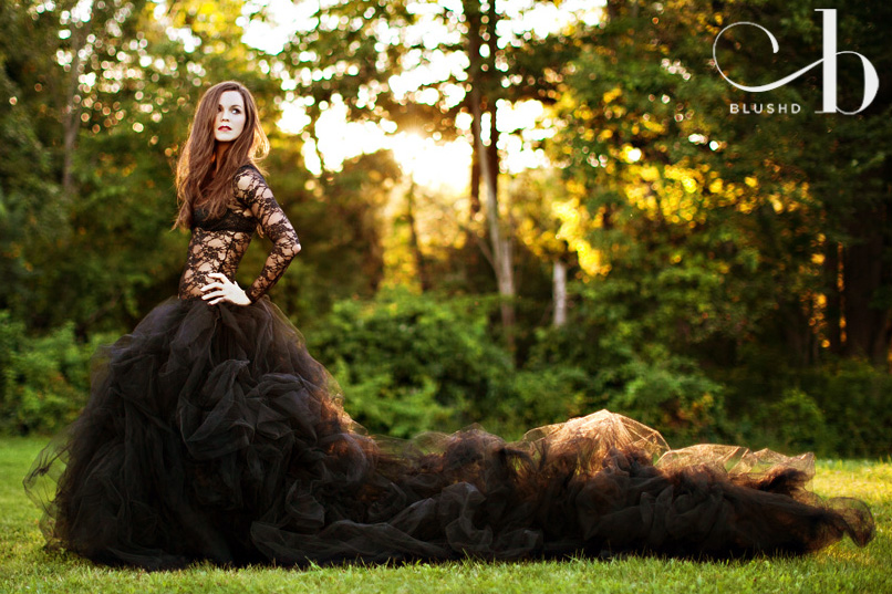 Black tulle skirt fantasy boudoir session