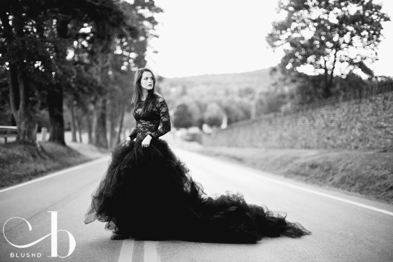 Black tulle skirt fantasy boudoir session