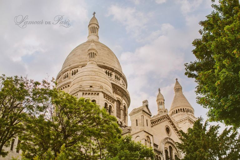 Sacre Coeur church in Montmartre in Paris