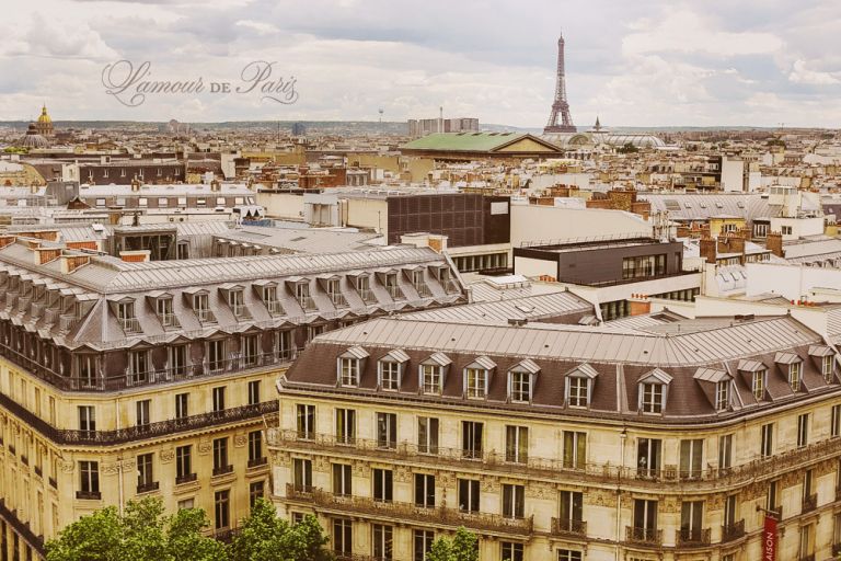 Rooftops of Paris from the Galeries Lafayette terrace