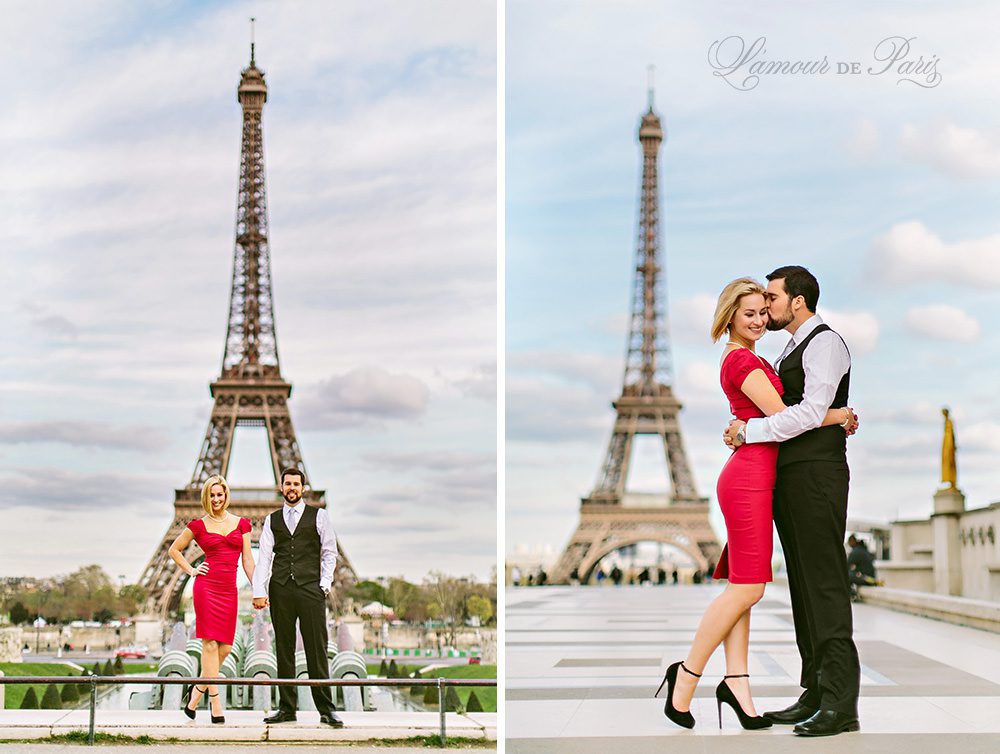 Eiffel tower portrait session in Paris 