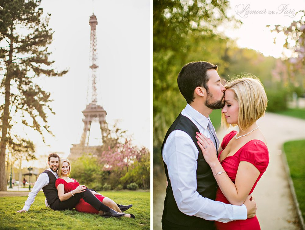 Eiffel tower portrait session in Paris 