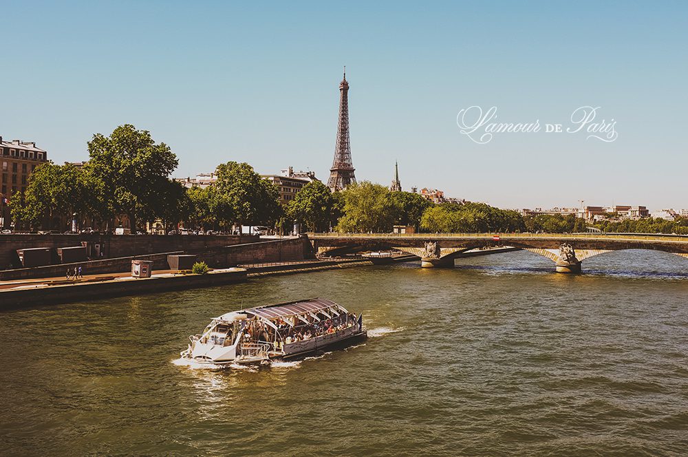 House boats on the Seine River in Paris