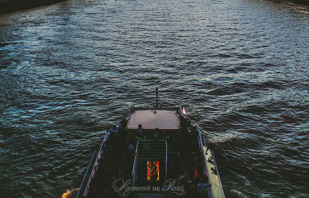House boats on the Seine River in Paris