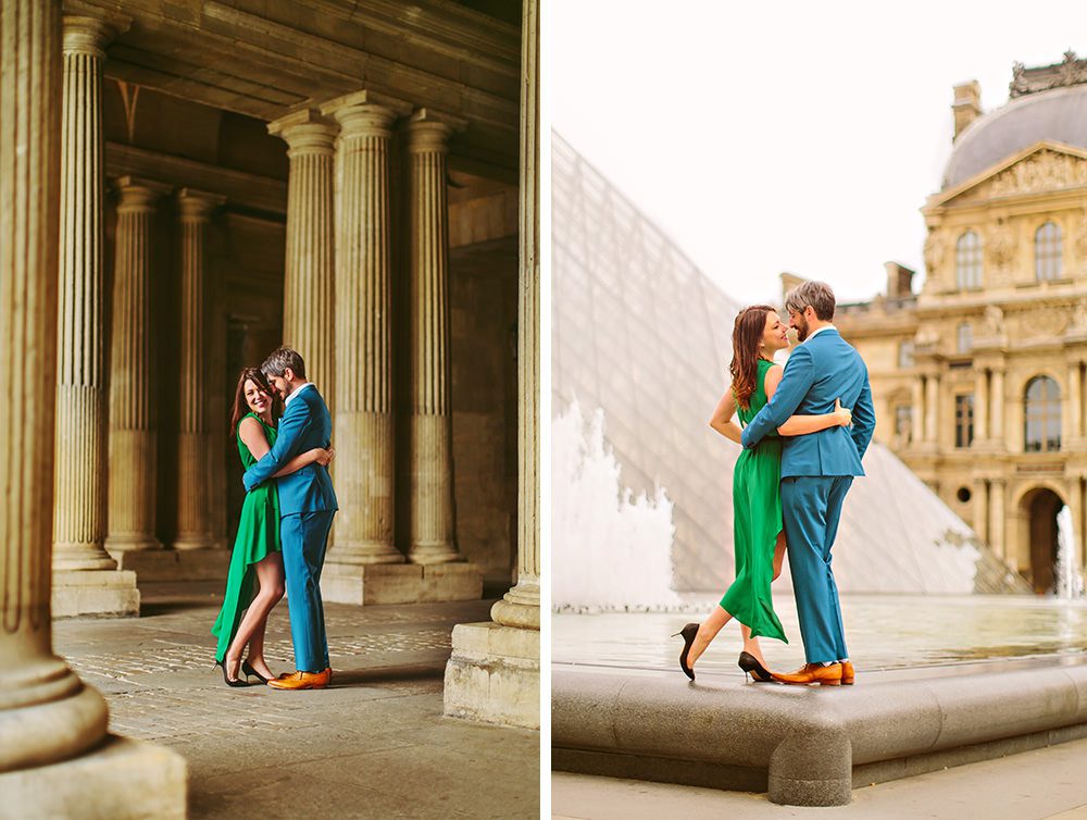 Romantic portrait photos in Paris