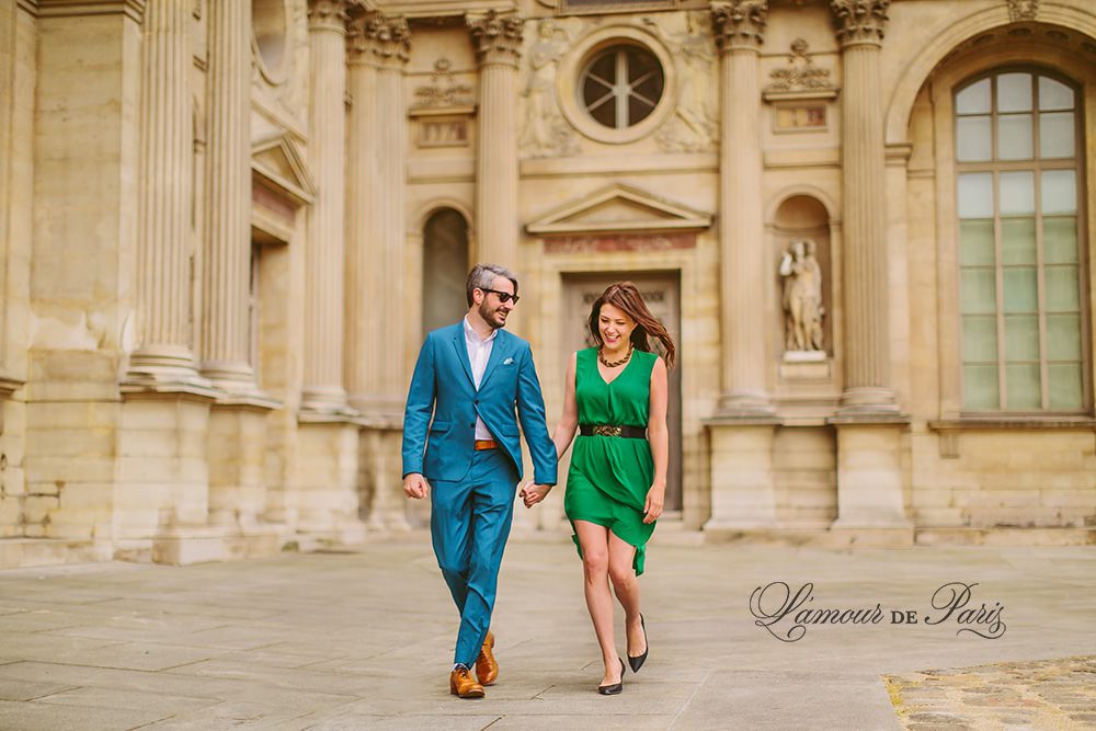 Romantic portrait photos in Paris