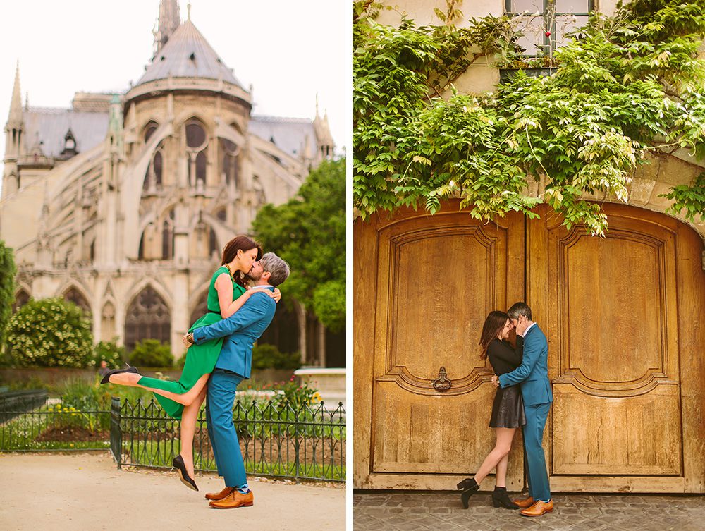 Romantic portrait photos in Paris
