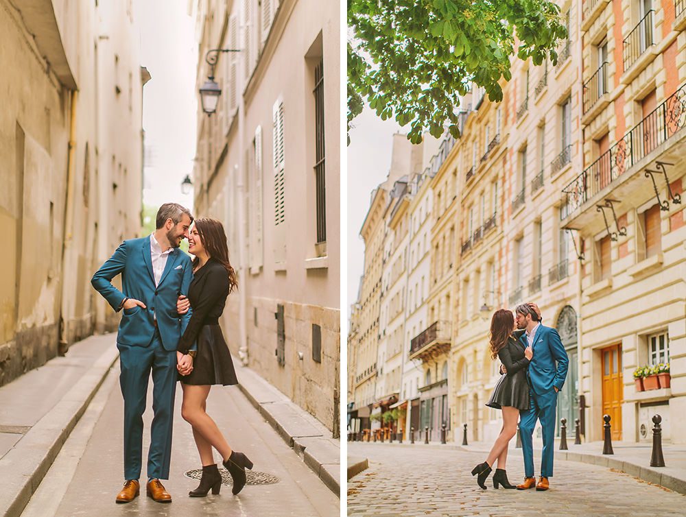Romantic portrait photos in Paris