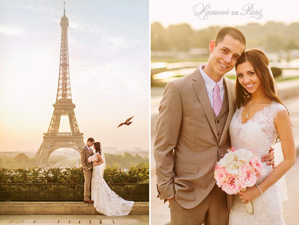 Beautiful Paris elopement wedding at the Eiffel Tower and the Louvre by Stacy Reeves for Lamour de Paris photographers