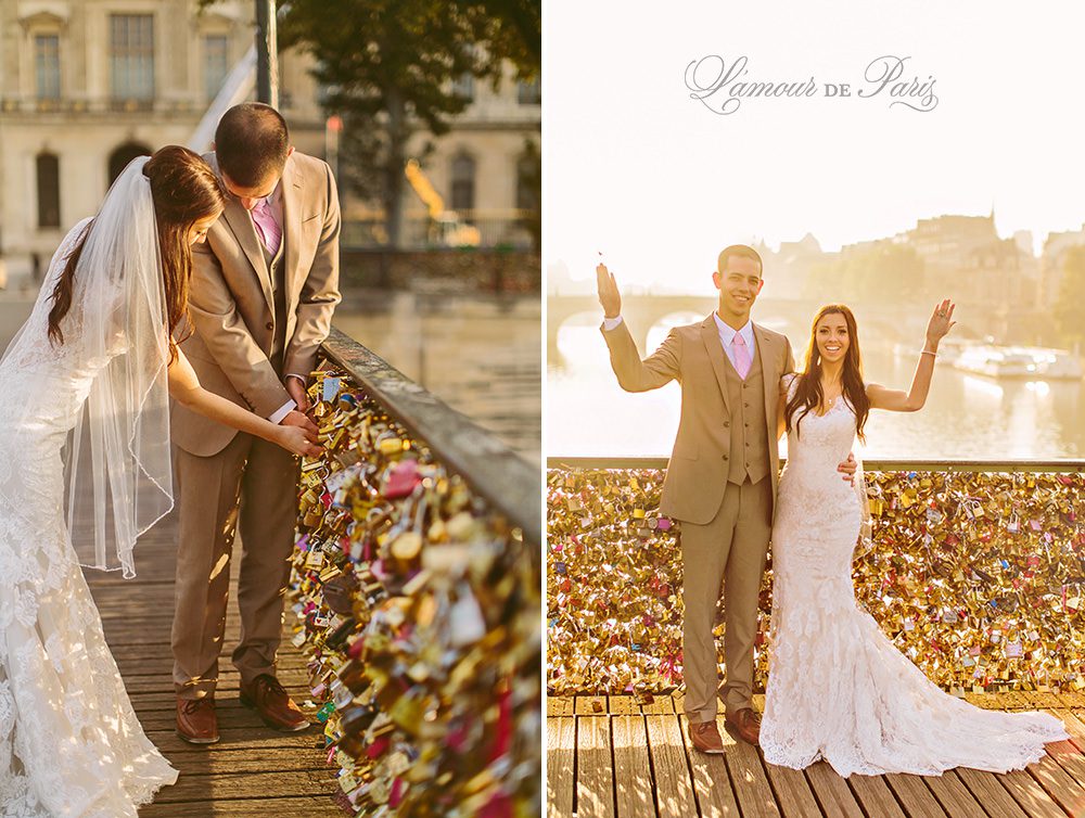 Beautiful Paris elopement wedding at the Eiffel Tower and the Louvre by Stacy Reeves for Lamour de Paris photographers