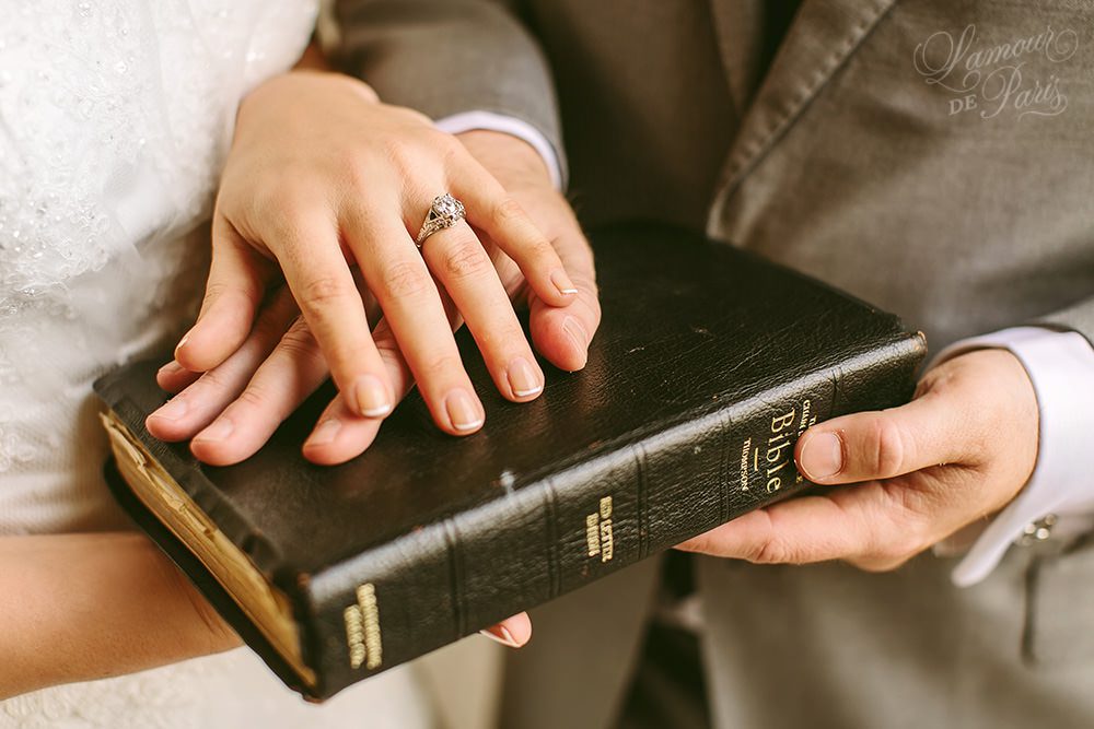 Romantic Paris elopement wedding at the Eiffel Tower, Louvre, Pont Alexandre III, and a Parisian cafe