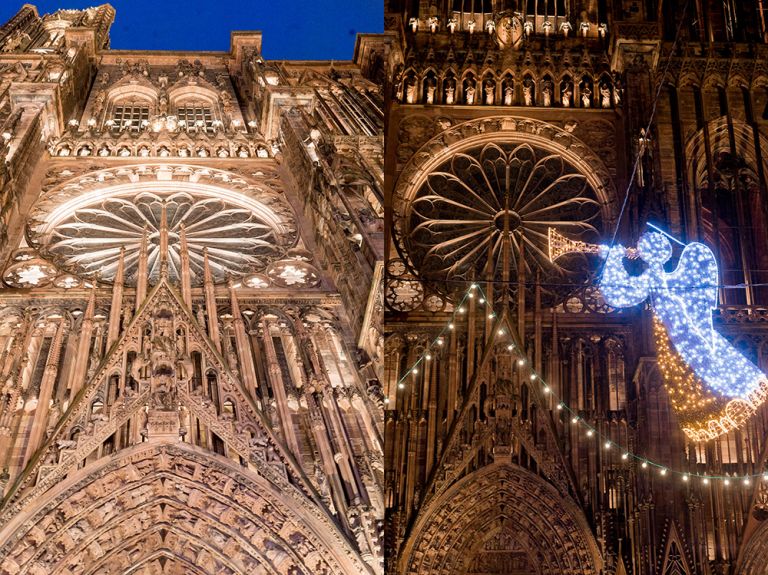Strasbourg France Christmas Markets Cathedrale 