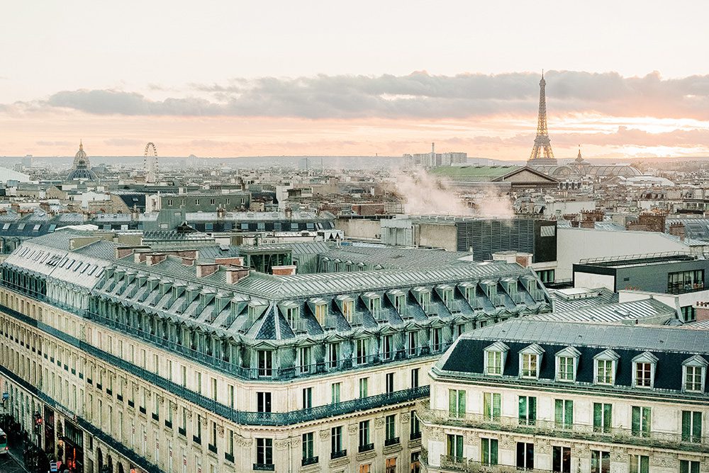 paris city view from galeries lafayette