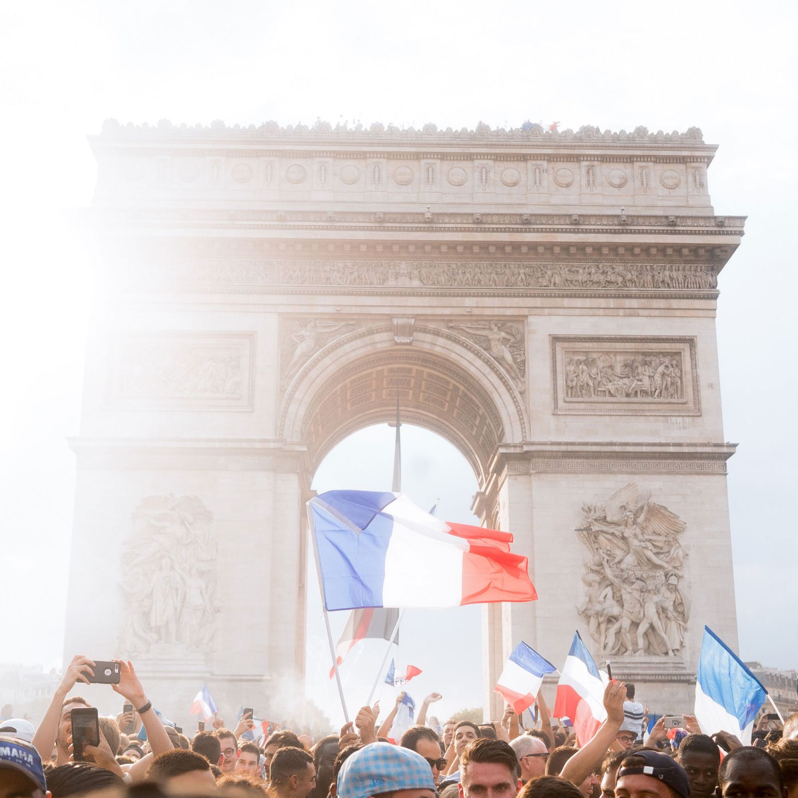 arc de triomphe world cup celebration in france