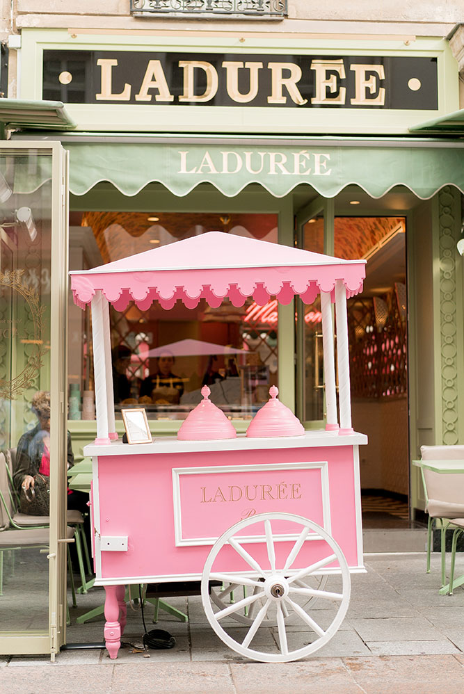 laduree paris pink cart