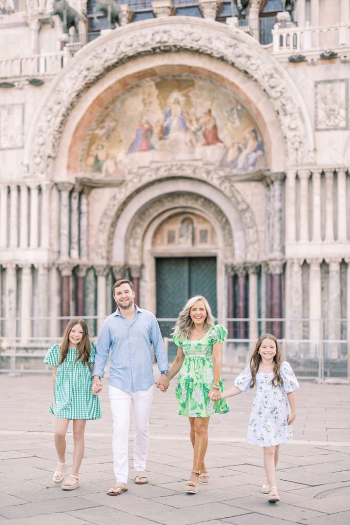 Family portrait in front of St. Mark's Square