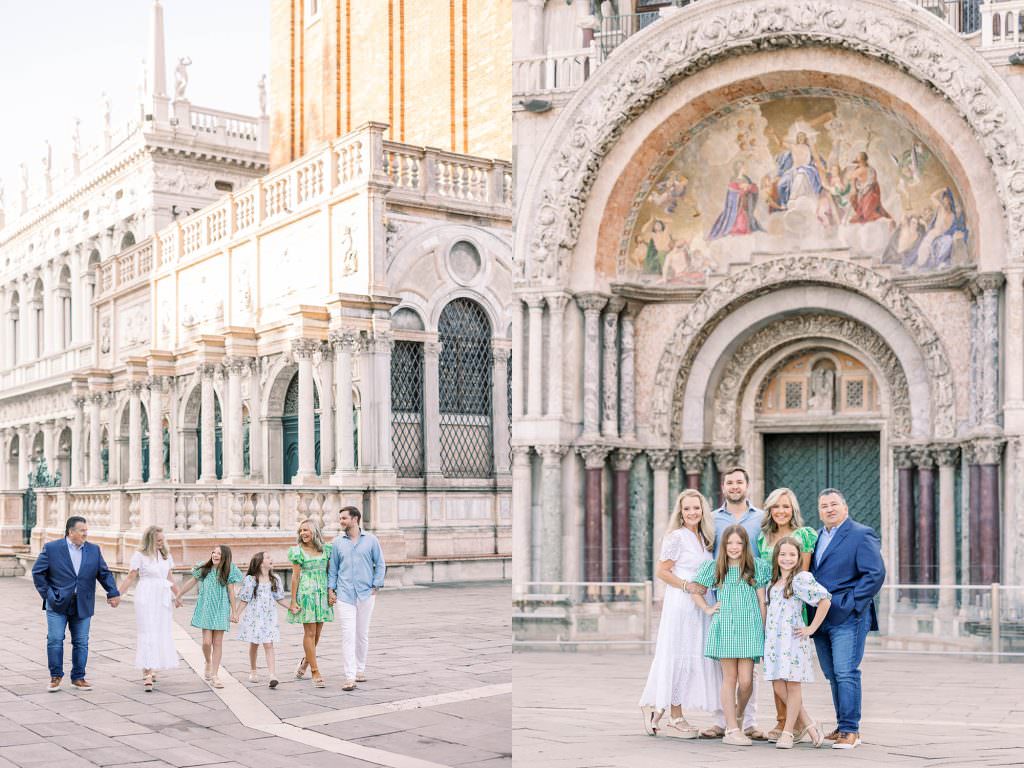 Parents and children laughing together in Venice