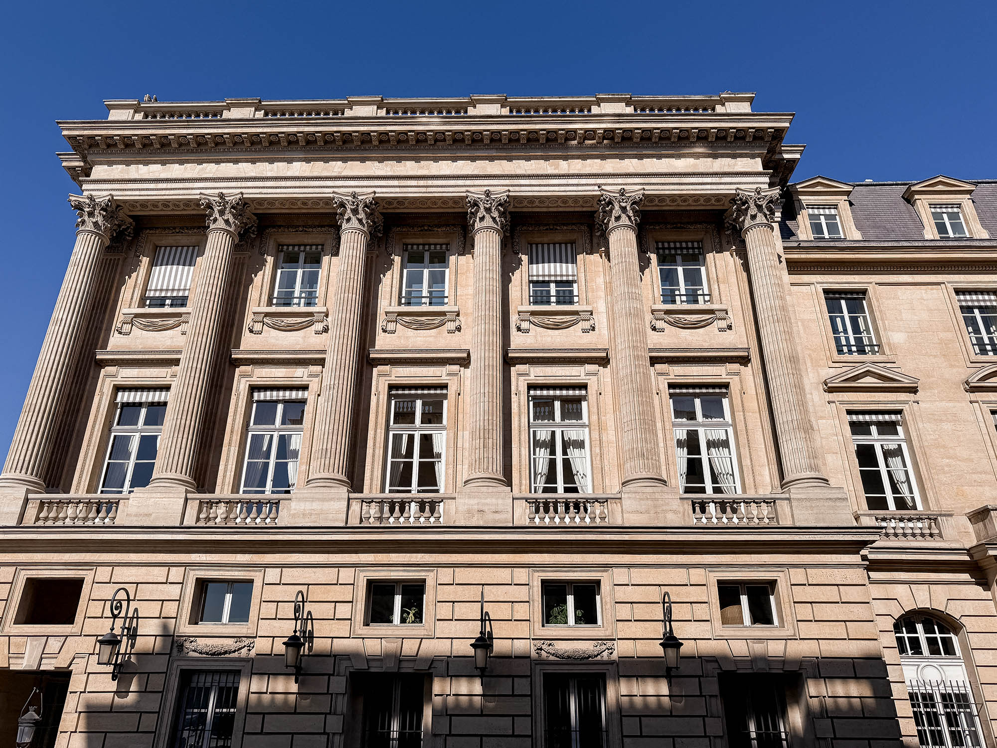 Hotel Crillon seen from paris hop on hop off bus tour