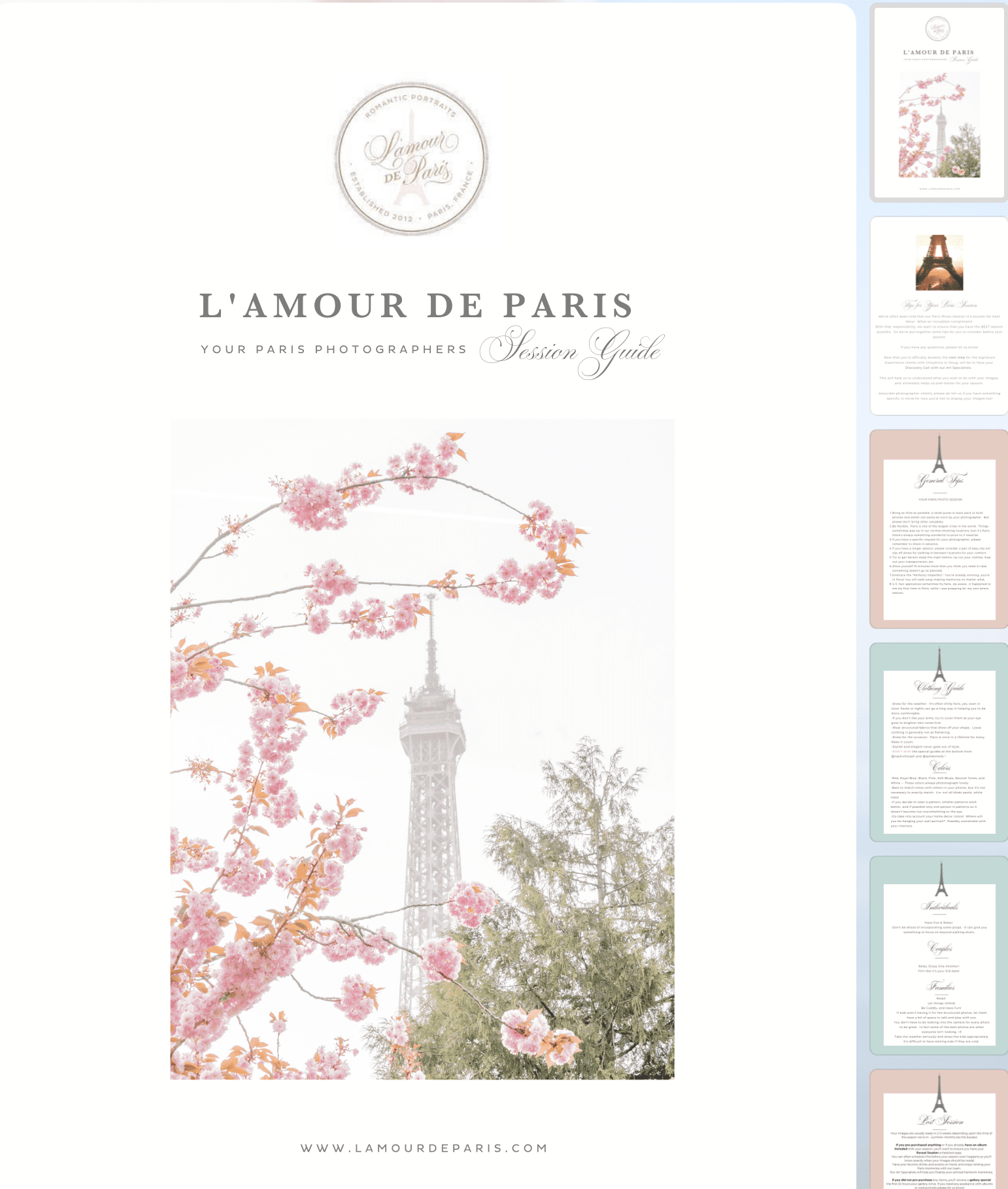 preview of l'amour de paris paris photographer session guide for clients