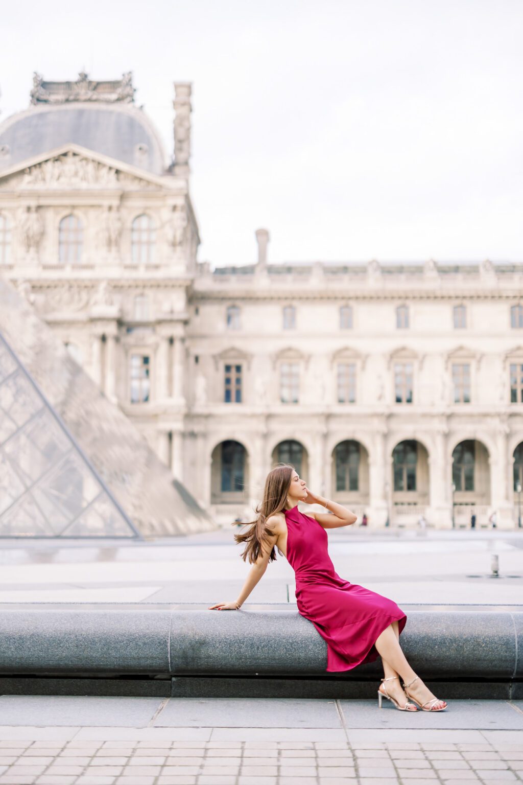 open lace back dress Avani Dress - Flamingo main image 0